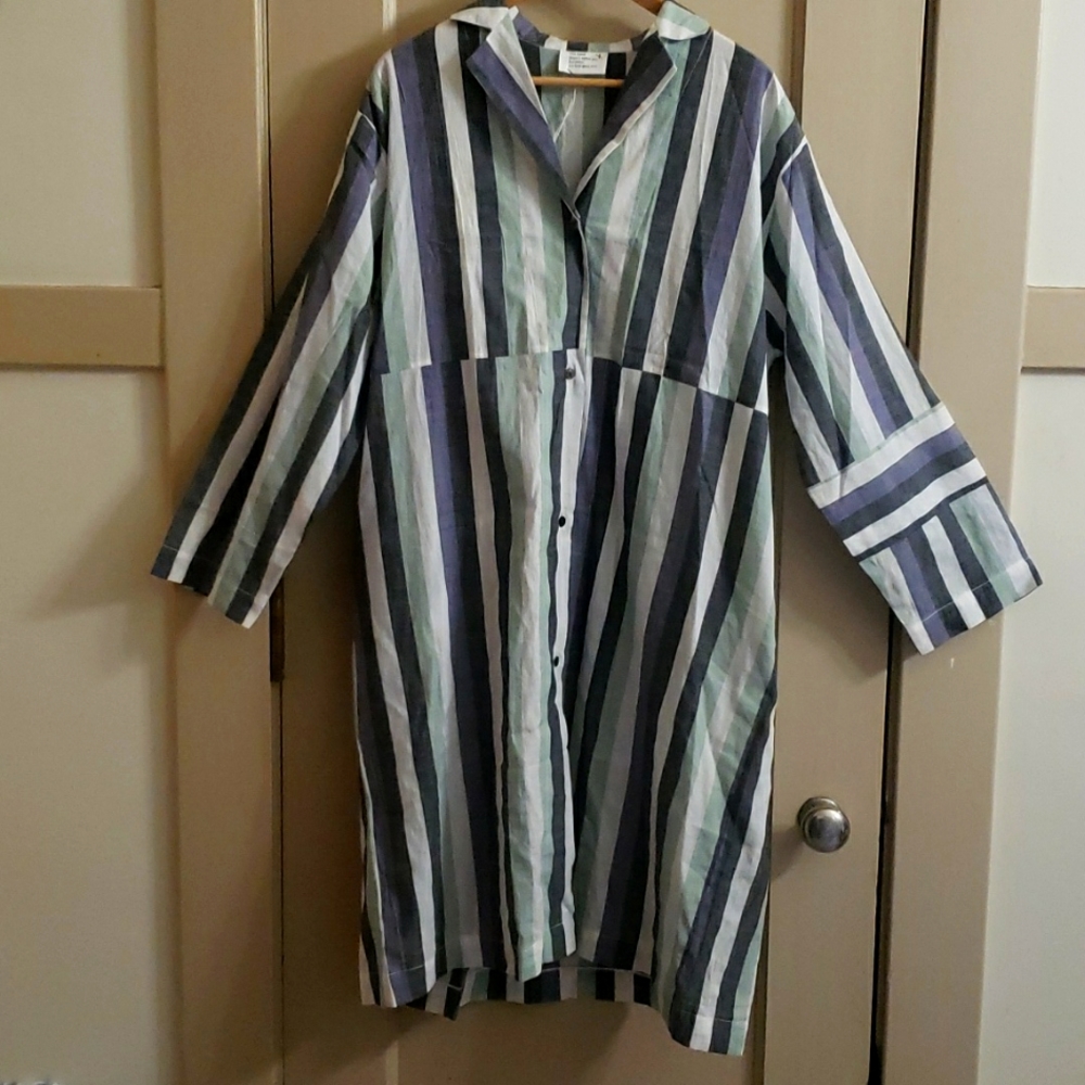 NWT Runaway Bicycle handloomed Khadi button up shirt dress